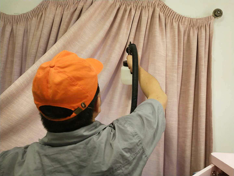 臥室窗簾噴涂全方位施工